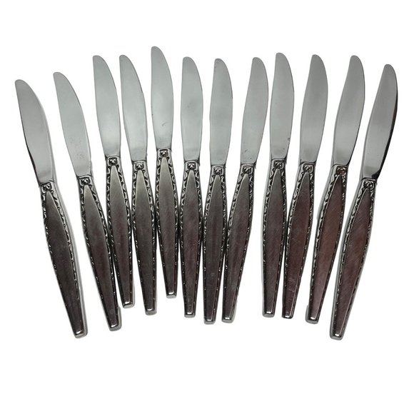 Oneida Community Stainless Flatware Hollow Handle  Dinner Knives Venetia Set of - Picture 1 of 3